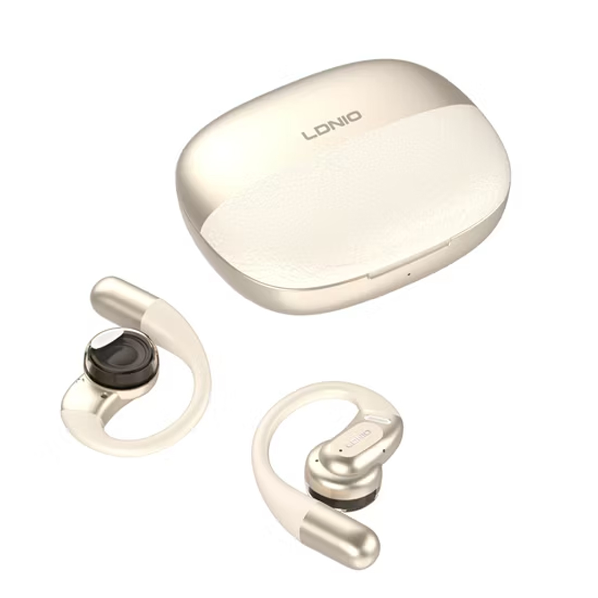 AUDÍFONOS INALÁMBRICOS LDNIO T12 DEPORTIVOS OPEN EAR BLUETOOTH 54H - DORADO - 3