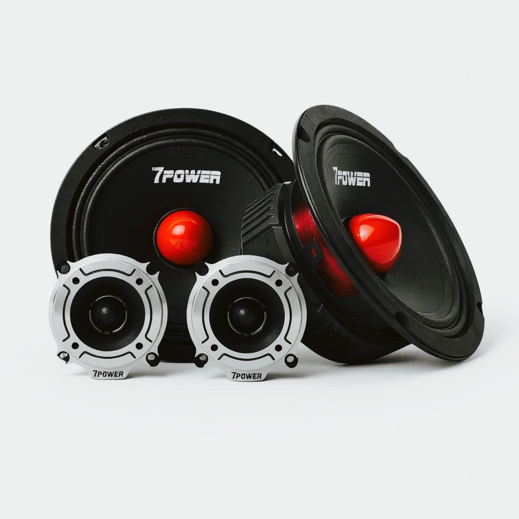 PARLANTES MEDIOS RANGO 6.5 PULGADAS 450W + TWEETER BALA 300W PARA AUTO - 4