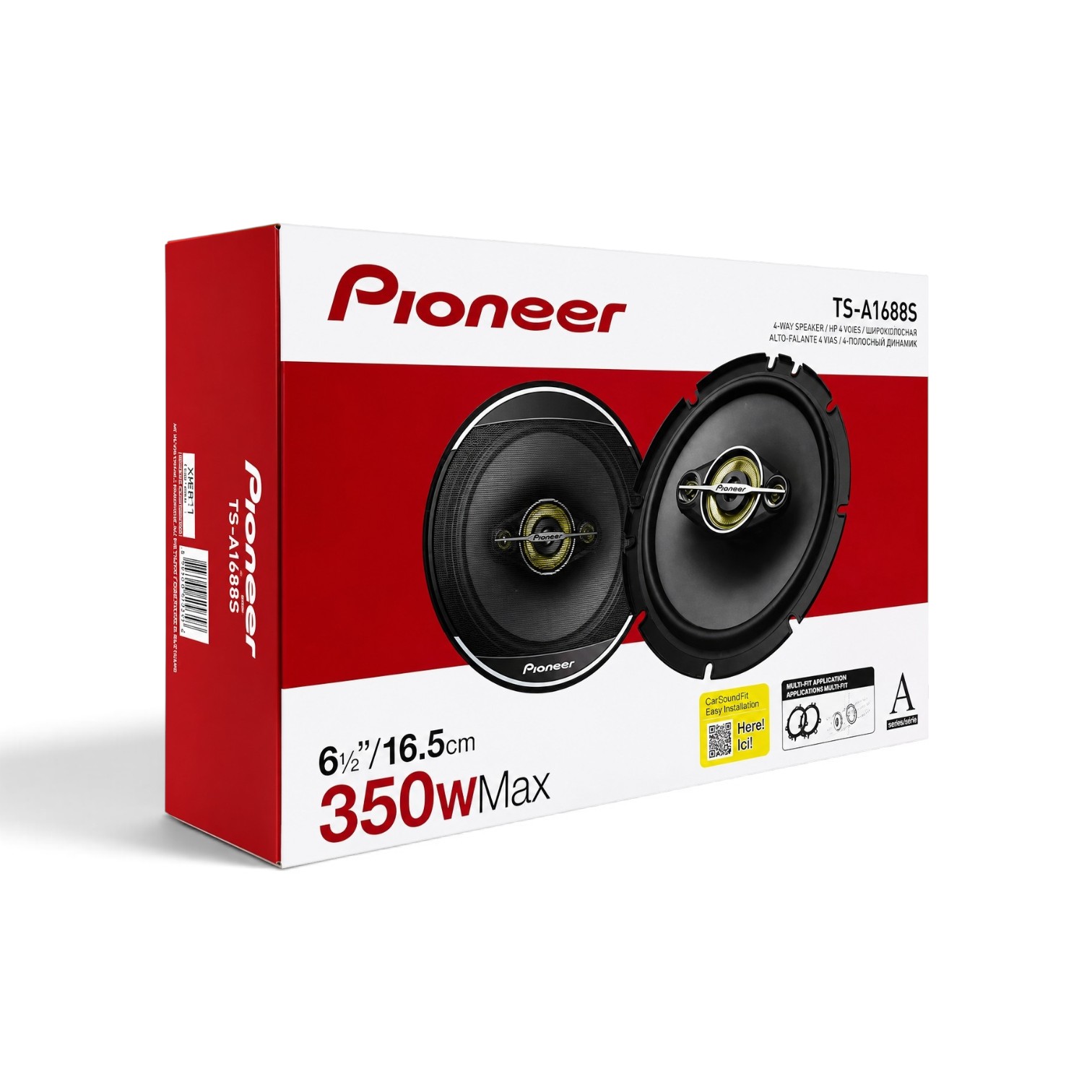 PARLANTES PIONEER TS-A1688S REDONDOS 350W 3VIAS PARA AUTO - 4