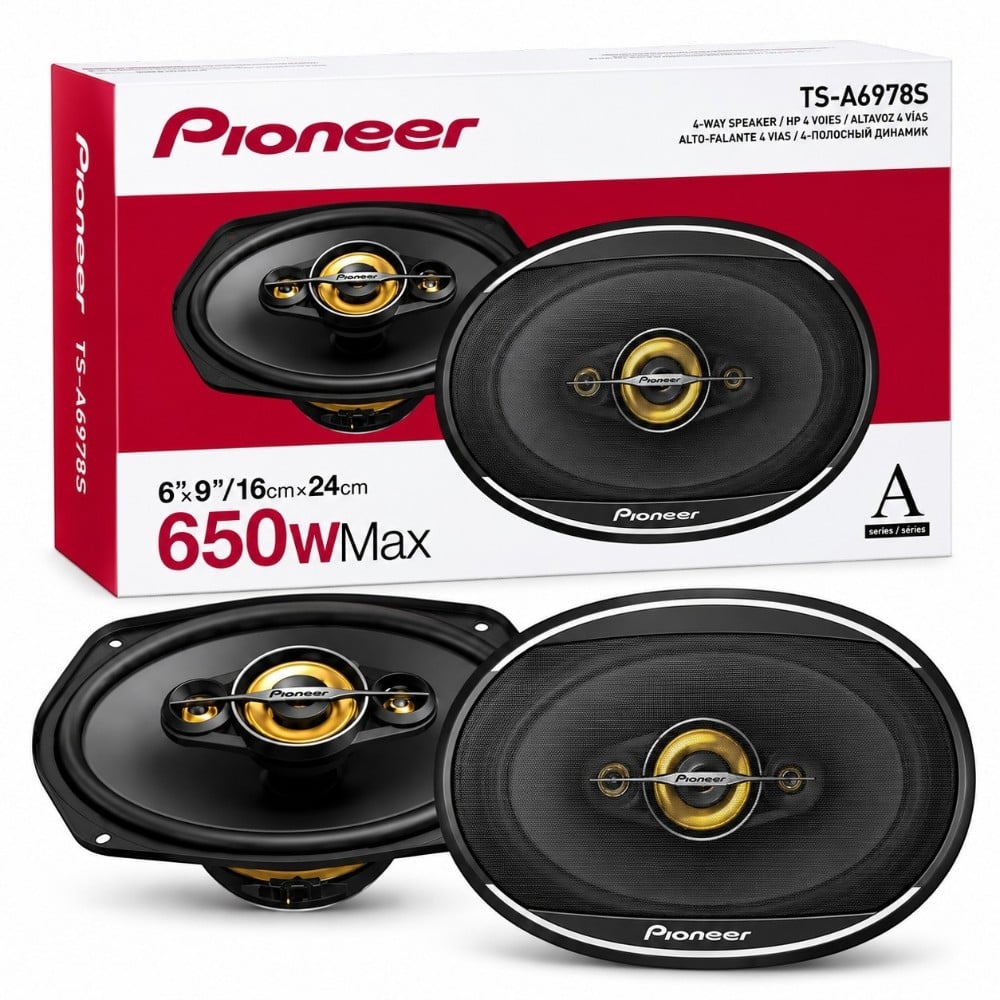 PARLANTES OVALADOS PIONEER 650W 4 VIAS TS-A6978S PARA AUTO - 1