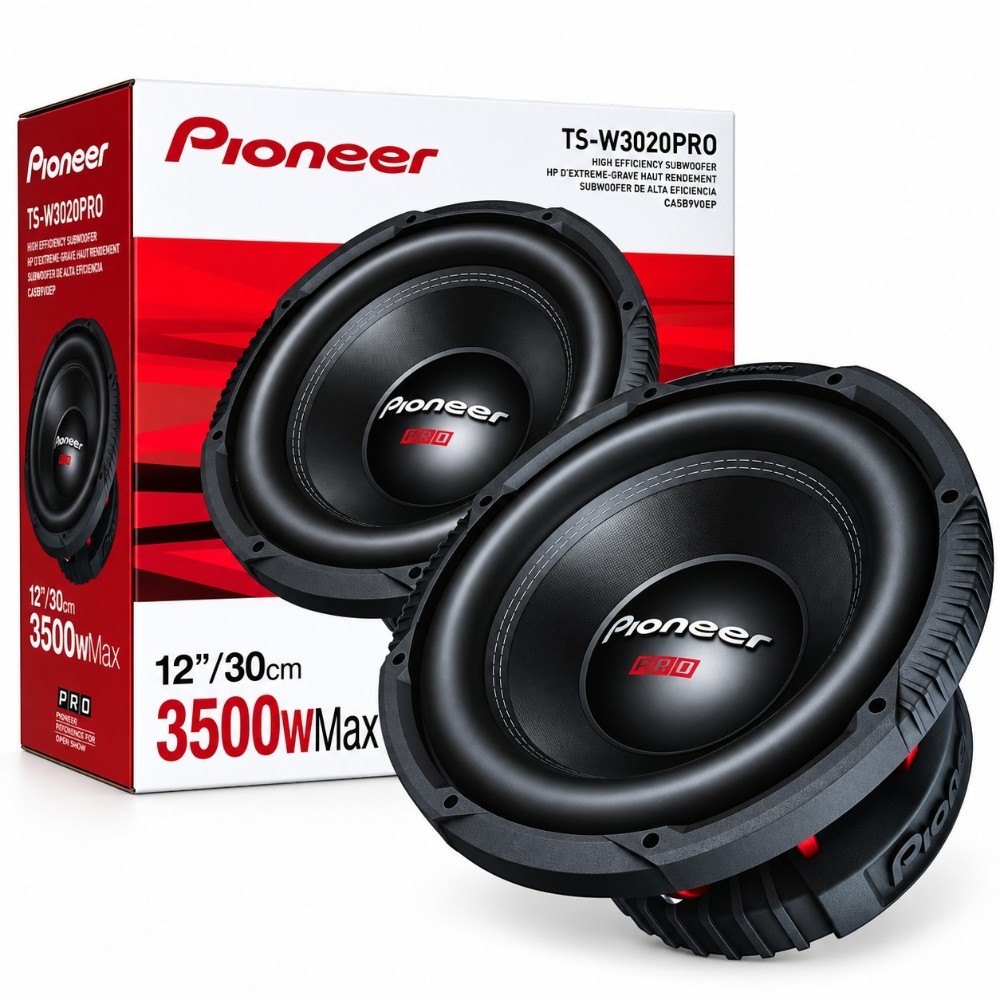 SUBWOOFER PIONEER TS-W3020PRO NUEVO SERIE PRO 3500W 1800RMS 12' PULGADAS - 1