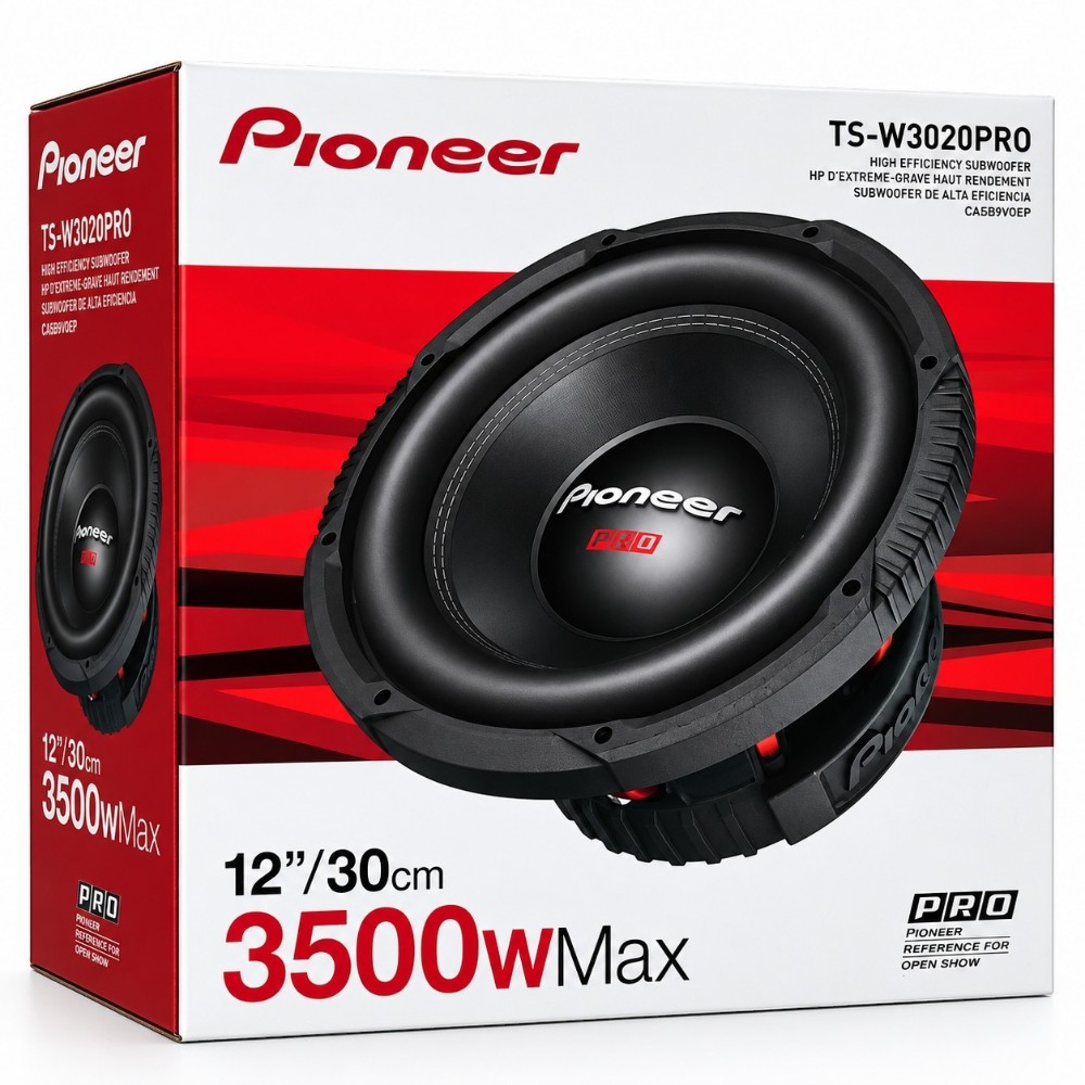 SUBWOOFER PIONEER TS-W3020PRO NUEVO SERIE PRO 3500W 1800RMS 12' PULGADAS - 4
