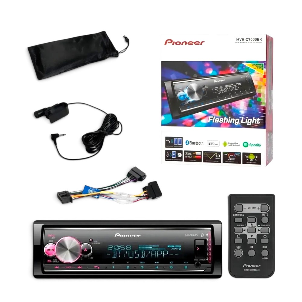 AUTORADIO PIONEER MVH-X700BT MASCARA A COLORES - 6