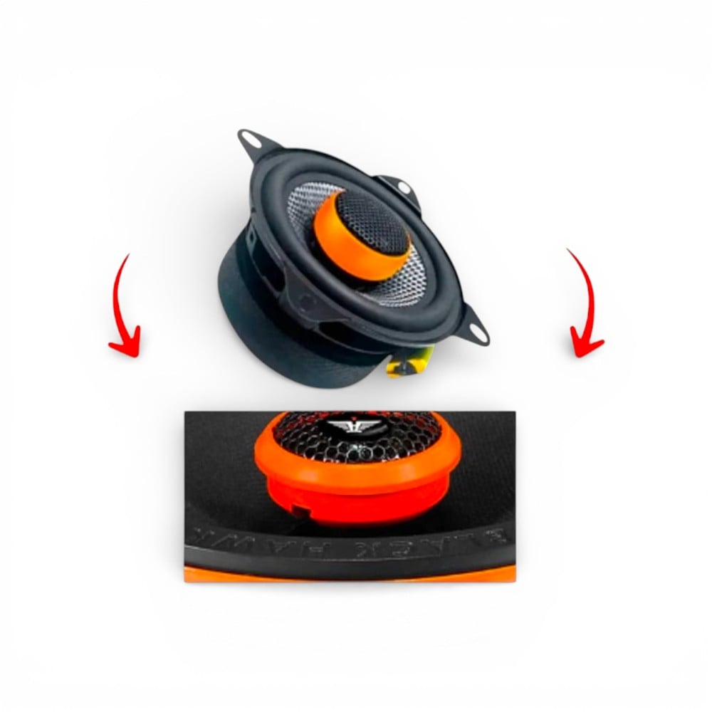 PARLANTES MEDIO RANGO CON TWEETER INCLUIDO 4' PULGADAS 400W BLACK HAWK - 3