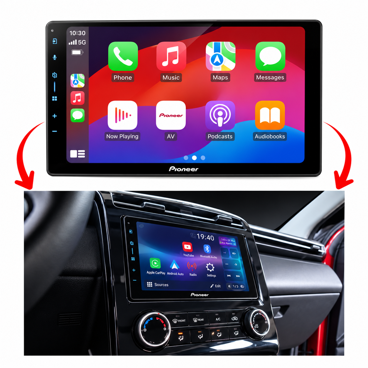 PANTALLA PIONEER 9″ APPLE CARPLAY ANDROID AUTO DMH-AP6650BT - 2