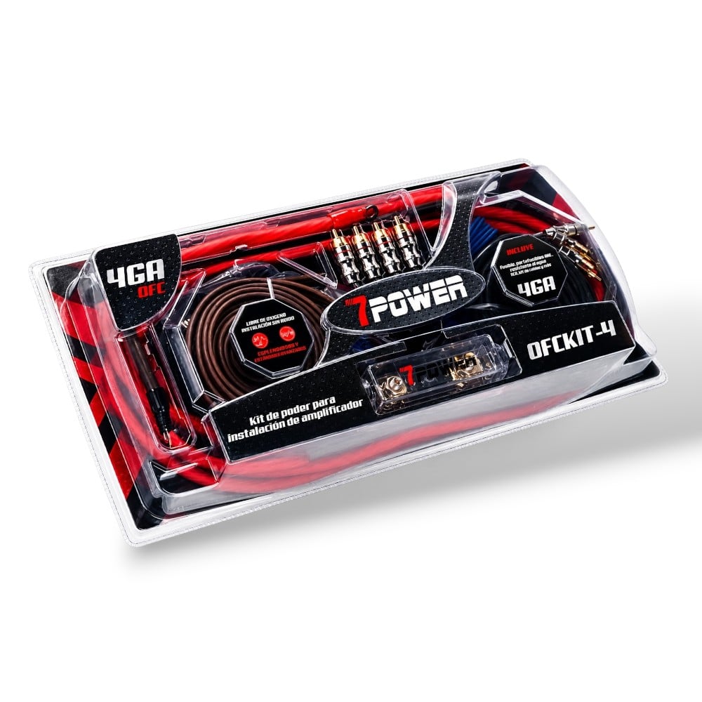 KIT DE CABLE O INSTALACIÓN CAR AUDIO 100% COBRE 7 POWER - 2