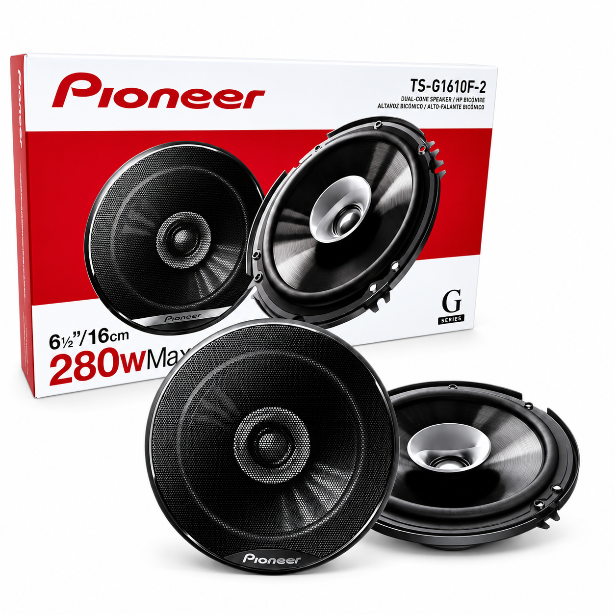 PARLANTES REDONDOS PIONEER TS-G1610F 6.5' 280W SERIE G 4 OHM - 1