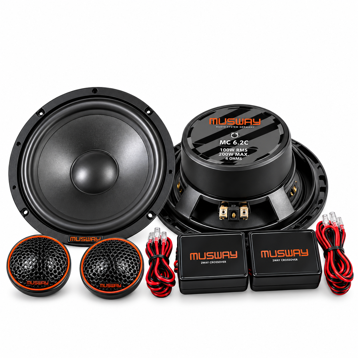 SET DE PARLANTES COMPONENTES Y COAXIALES 6 PULGADAS 200W MUSWAY - 4