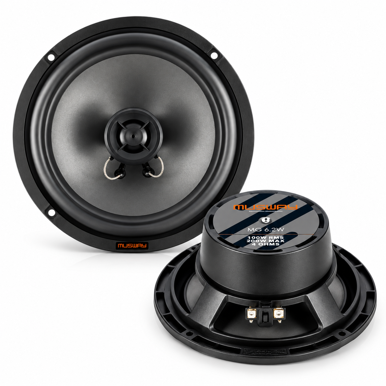 SET DE PARLANTES COMPONENTES Y COAXIALES 6 PULGADAS 200W MUSWAY - 8