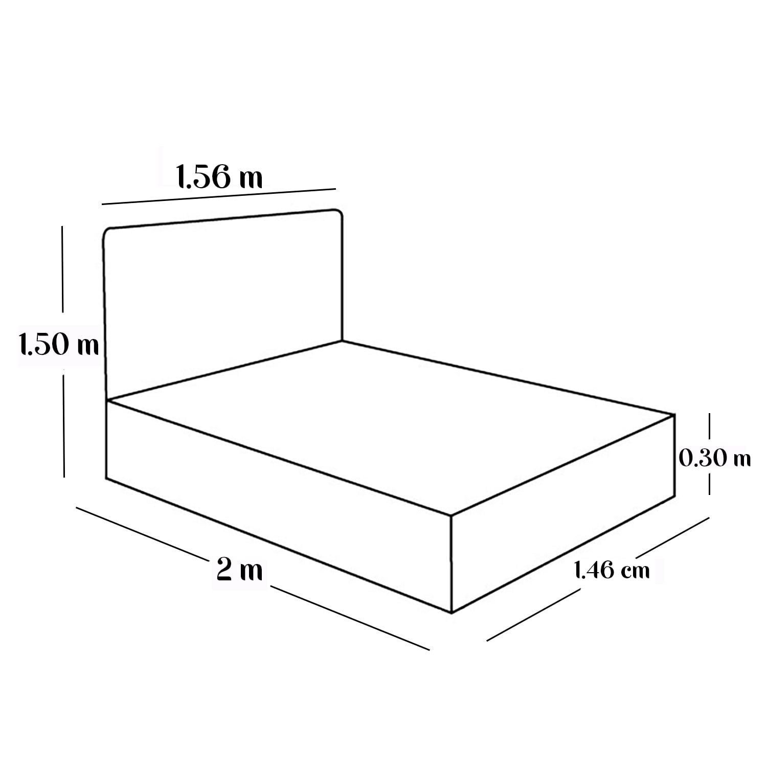 CAMA LEMUEBLE LISTÓN 2 PLAZAS TAPIZADA BEIGE - 5