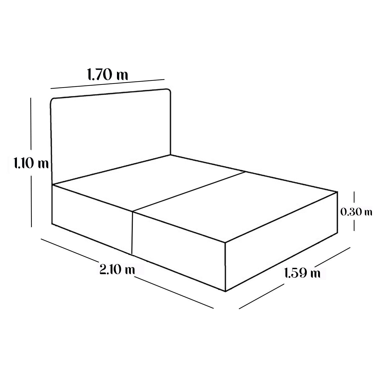 CAMA TAPIZADA CALIFORNIA CURVO IVORY QUEEN - 5
