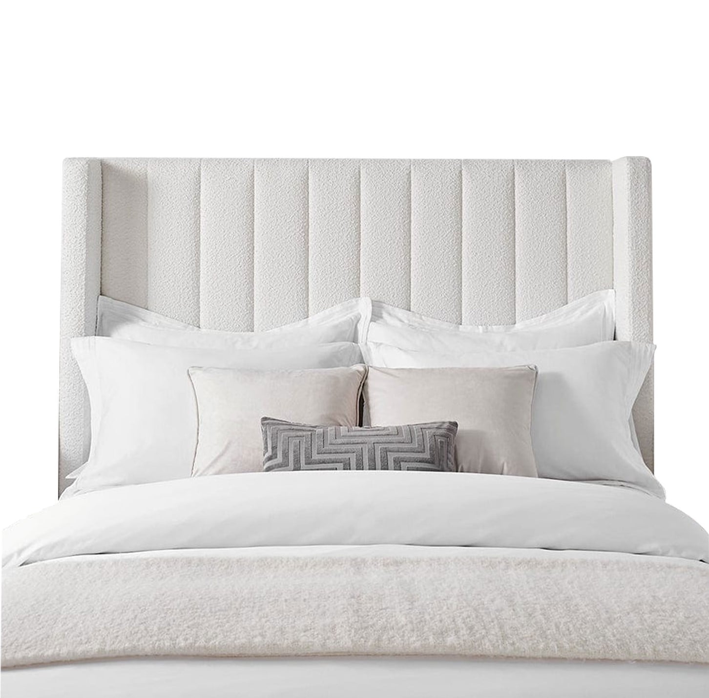 CAMA TAPIZADA LISTÓN CALIFORNIA IVORY QUEEN - 3