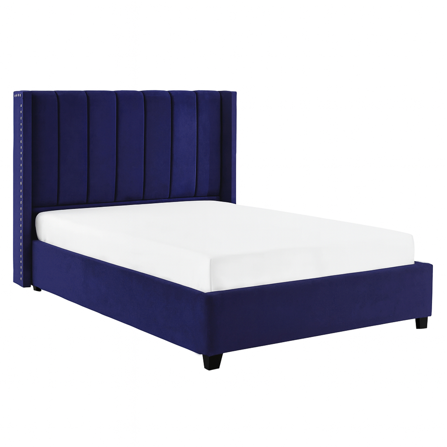 CAMA LEMUEBLE TAPIZADA LISTÓN NIA AZUL 2 PLAZAS - 2