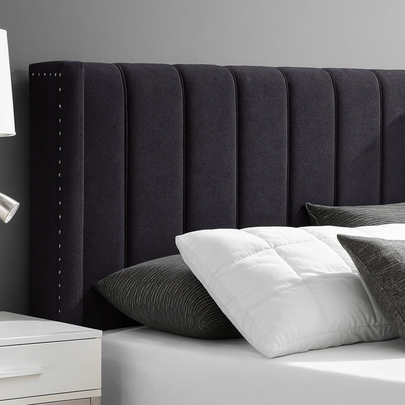 CAMA LEMUEBLE TAPIZADA LISTÓN NIA GRIS OSCURO 1.5 PLZ - 3