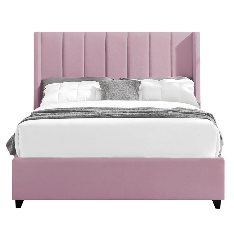 CAMA LEMUEBLE TAPIZADA LISTÓN NIA PALO ROSA 1.5 PLZ - 1