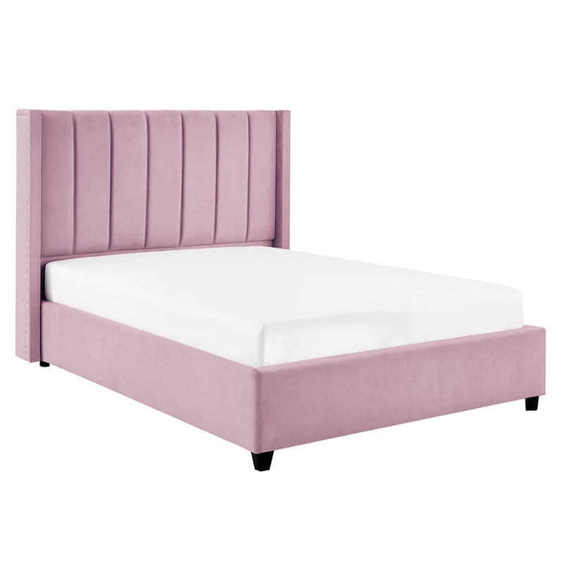 CAMA LEMUEBLE TAPIZADA LISTÓN NIA PALO ROSA QUEEN - 2