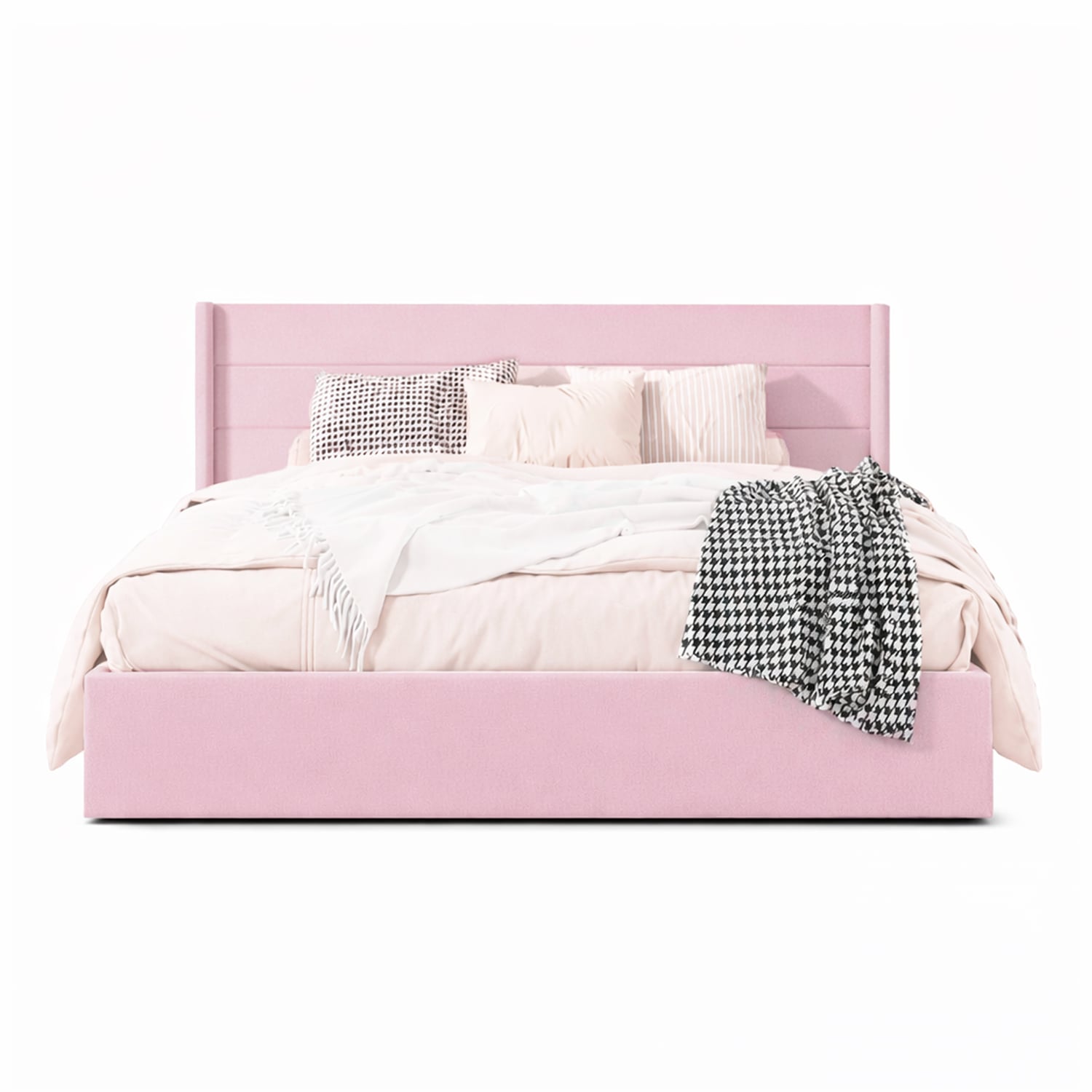 CAMA LEMUEBLE TAPIZADA LISTÓN VENUS ROSADO 1.5 PLZ - 1