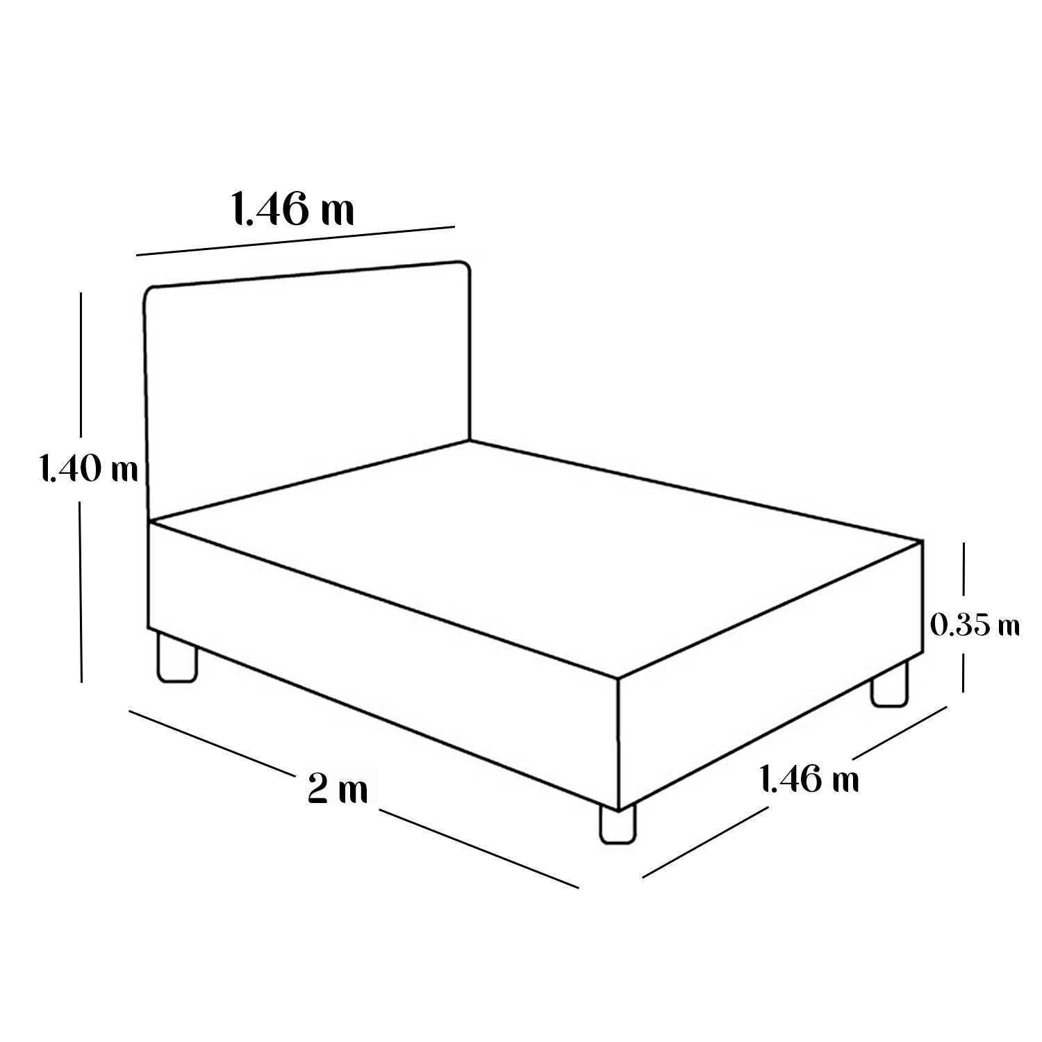 CAMA LEMUEBLE TAPIZADA LISTÓN IRIS BEIGE 2 PLAZAS - 6