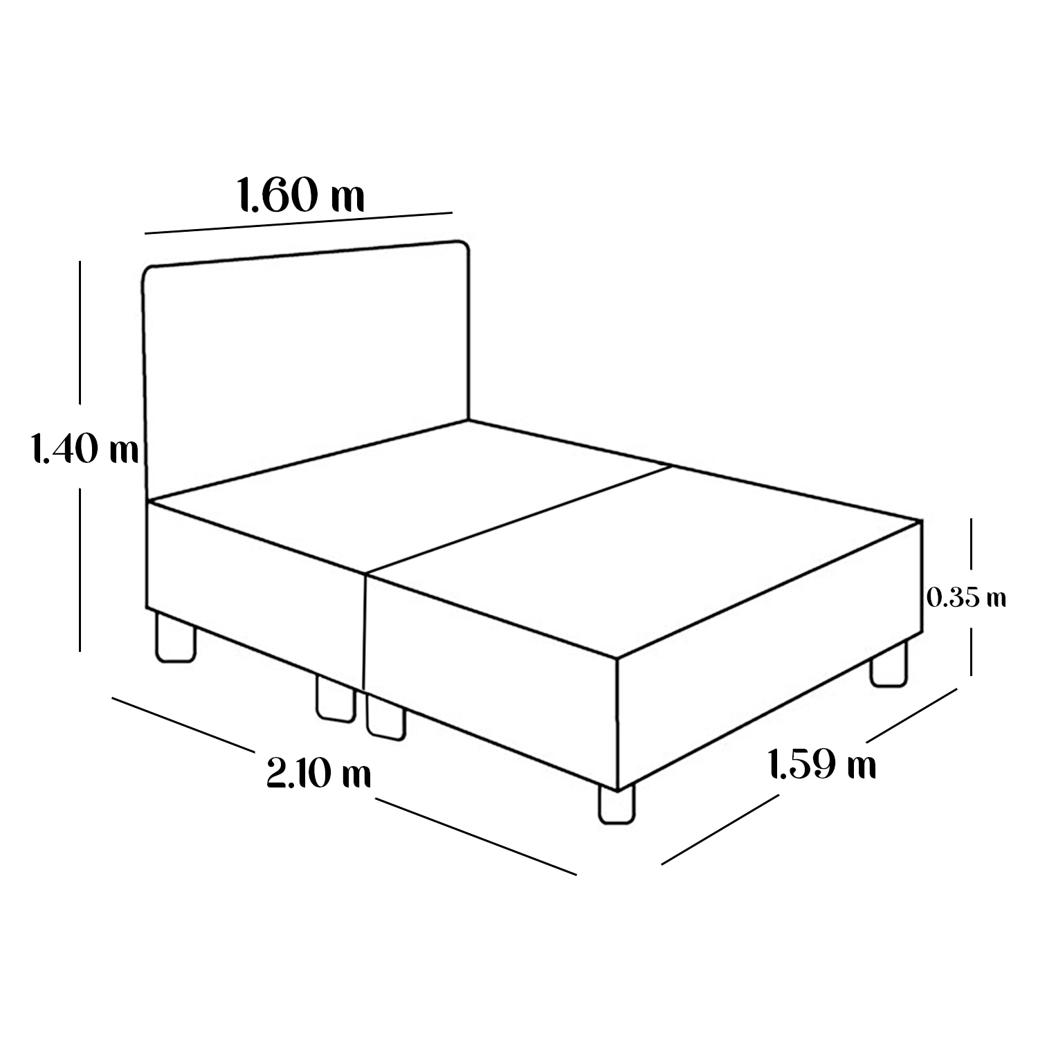 CAMA LEMUEBLE TAPIZADA LISTÓN IRIS BEIGE QUEEN - 6