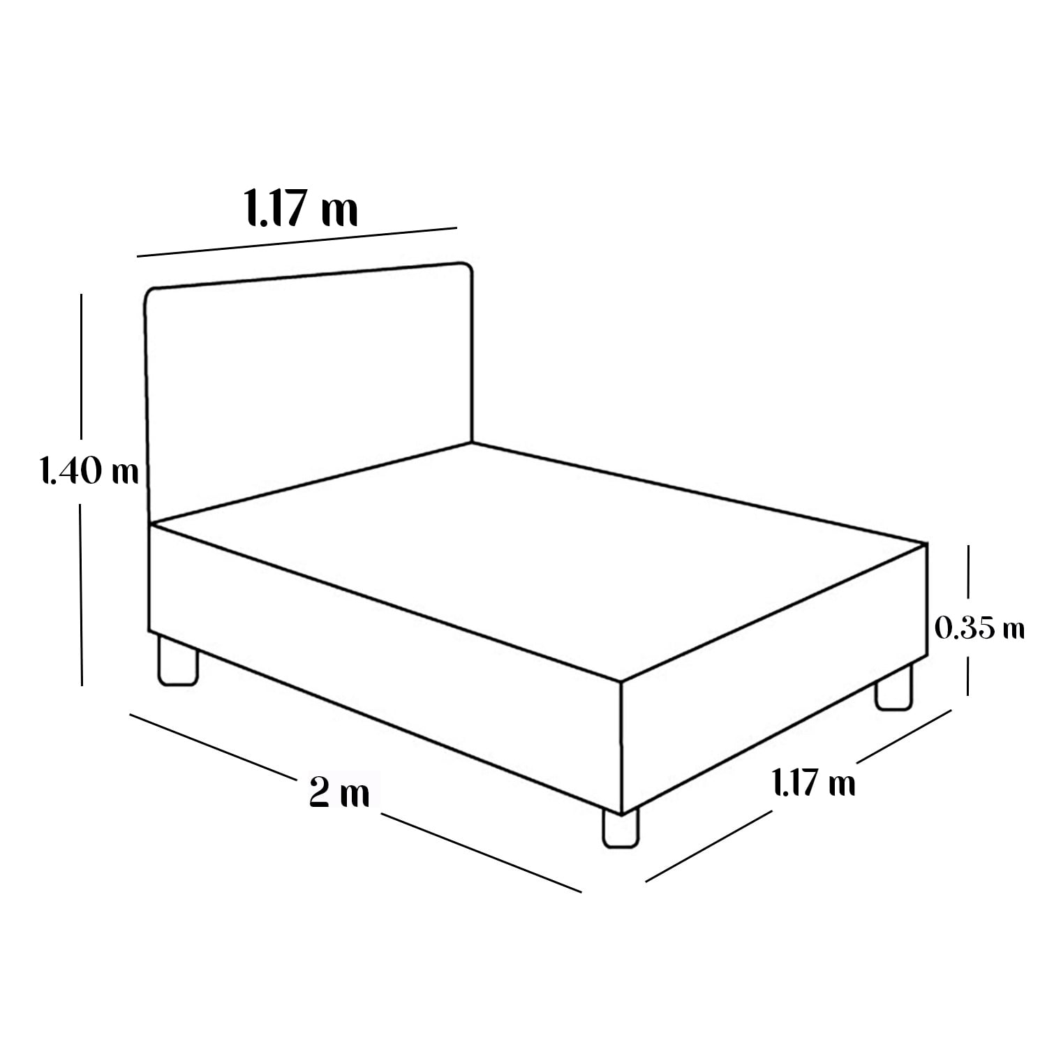 CAMA LEMUEBLE TAPIZADA LISTÓN IRIS ROSADO 1.5 PLZ - 6