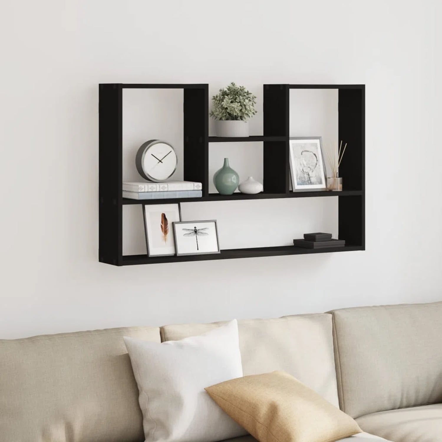 REPISA FLOTANTE RIND MELAMINA 99X60 NEGRO - 1