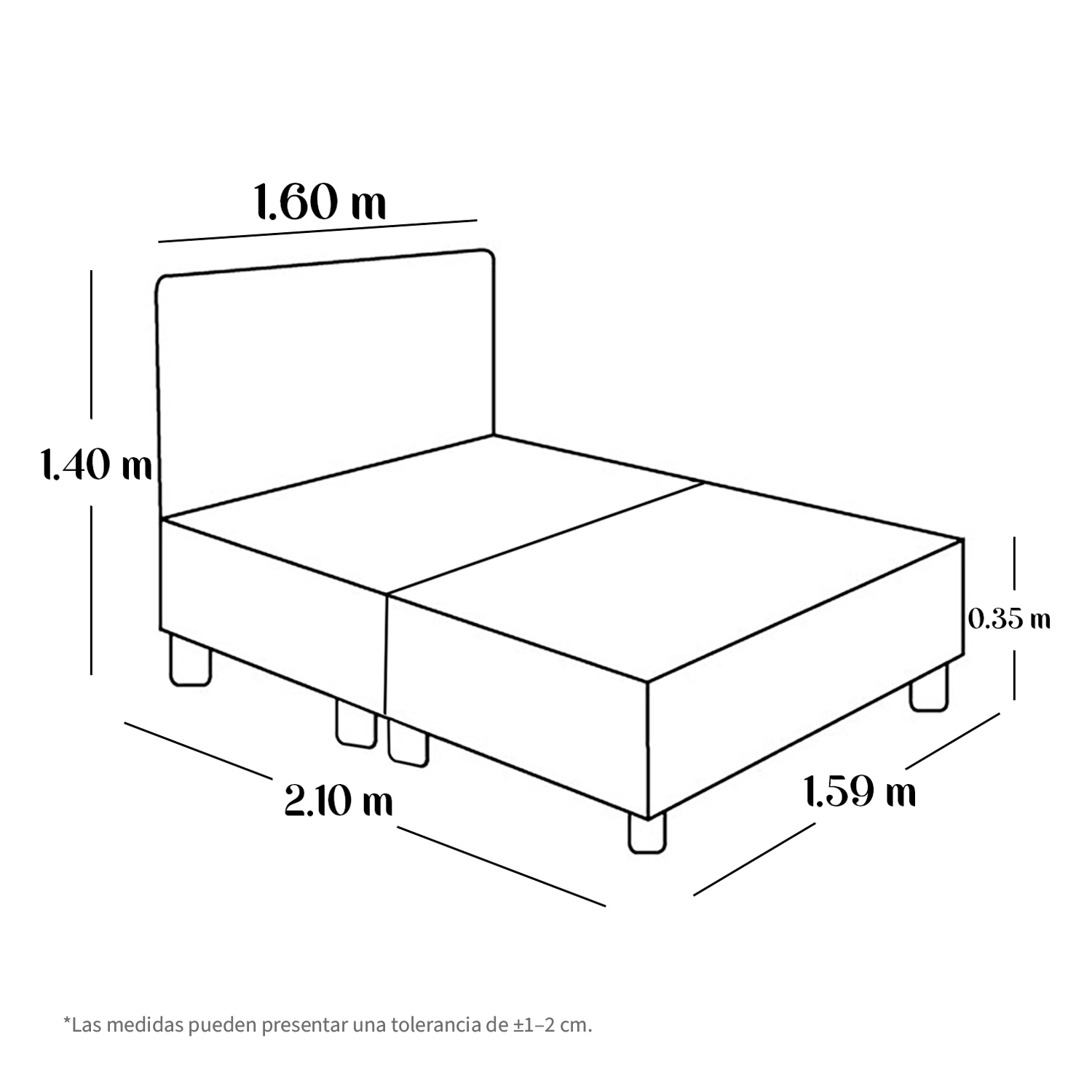 CAMA LEMUEBLE TAPIZADA LISTÓN IRIS ROSADO QUEEN - 6