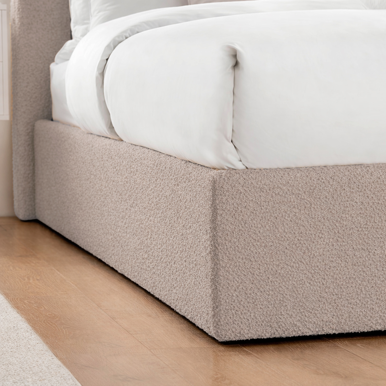 CAMA TAPIZADA CALIFORNIA CURVO CAMEL 1.5 PLZ - 4