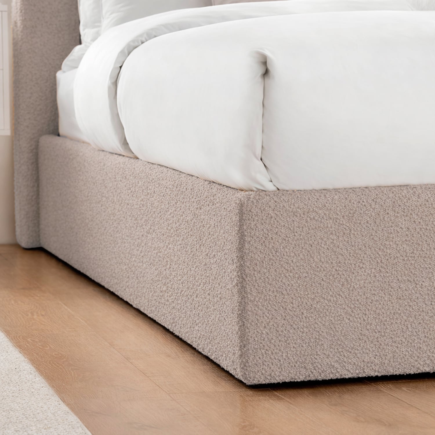 CAMA TAPIZADA CALIFORNIA CURVO CAMEL 2 PLAZAS - 4