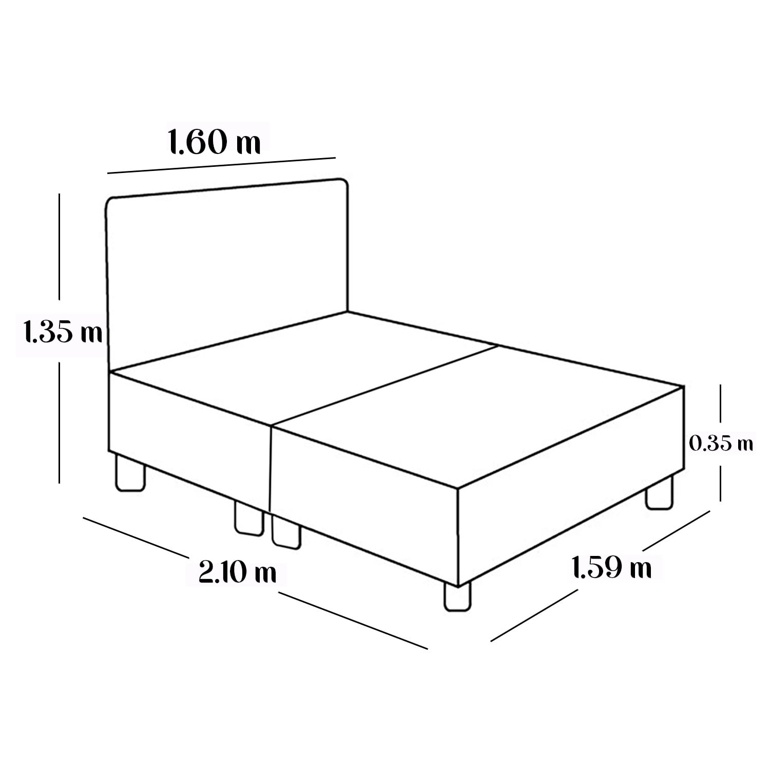 CAMA LEMUEBLE TAPIZADA LISTÓN CAPRI GRIS CLARO QUEEN - 6