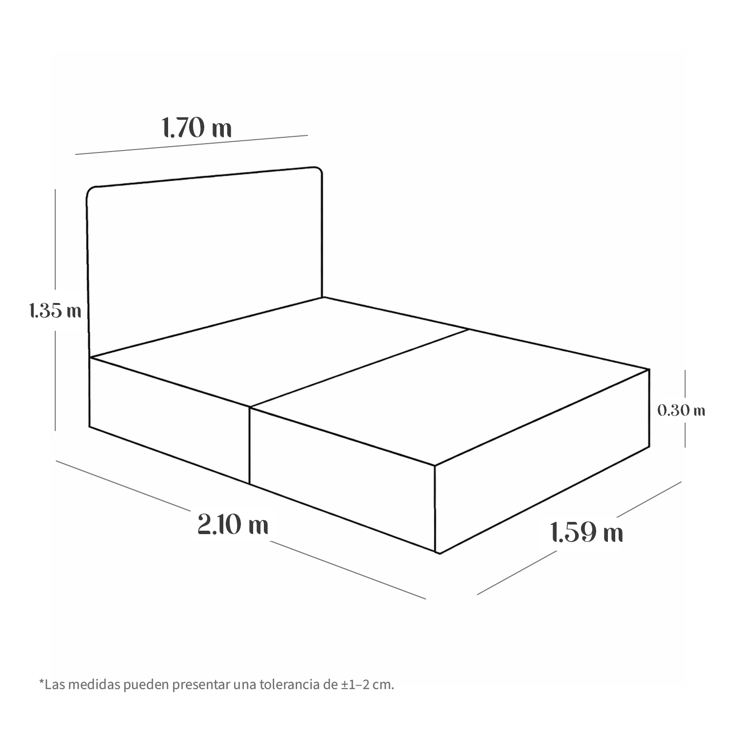 CAMA LEMUEBLE TAPIZADA LISTÓN ADDA QUEEN ROSA - 5
