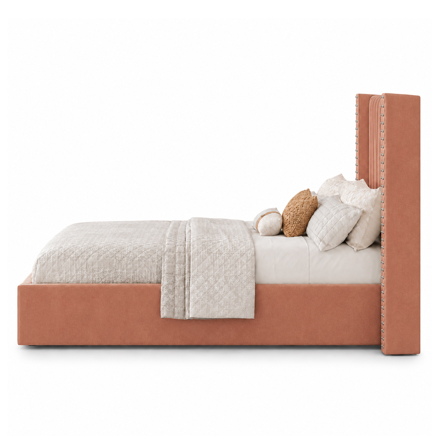 CAMA TAPIZADA LISTÓN CON TACHUELAS LEMUEBLE 1.5 PLZ DURAZNO - 3