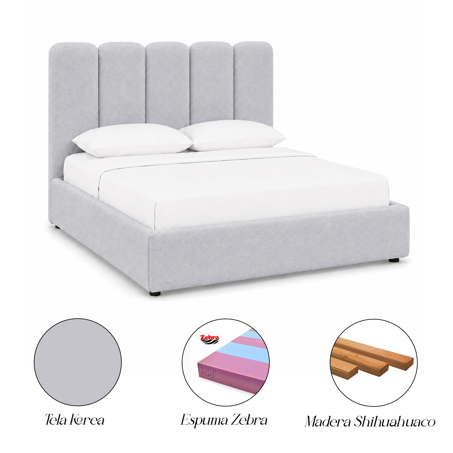 CAMA TAPIZADA LISTÓN SIENNA QUEEN - 5