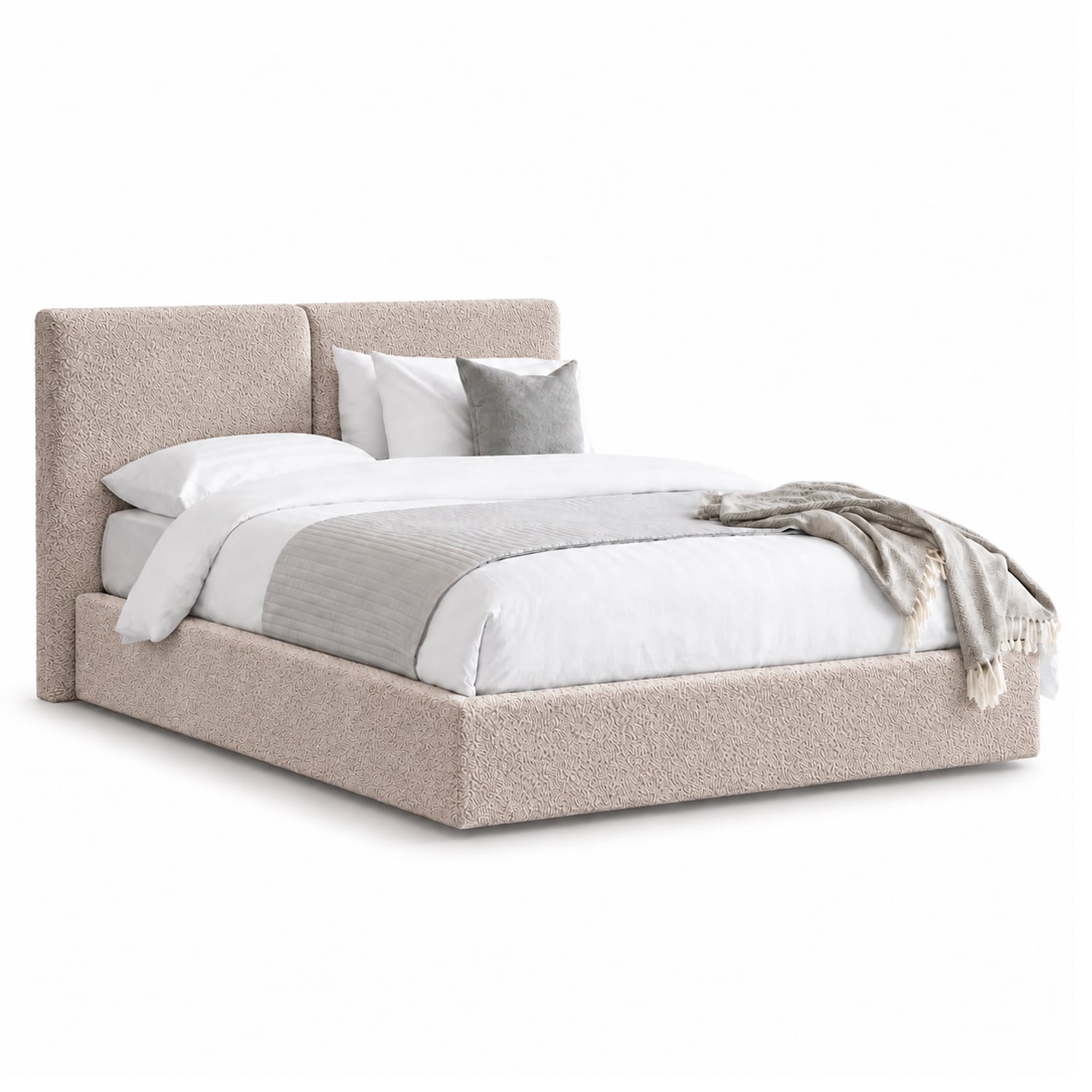 CAMA TAPIZADA CALIFORNIA COZZY CAMEL 1.5 PLZ - 2