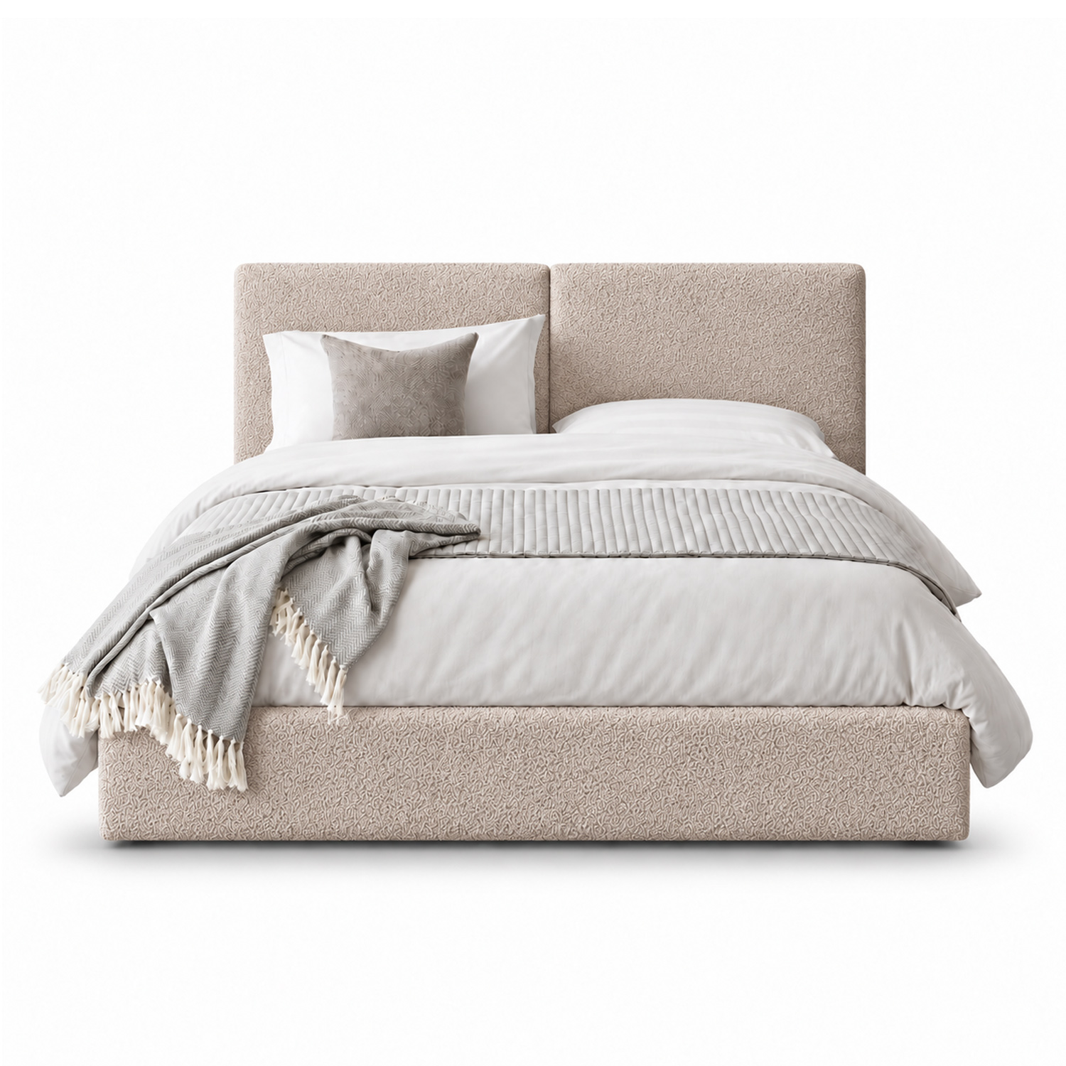 CAMA TAPIZADA CALIFORNIA COZZY CAMEL QUEEN - 1