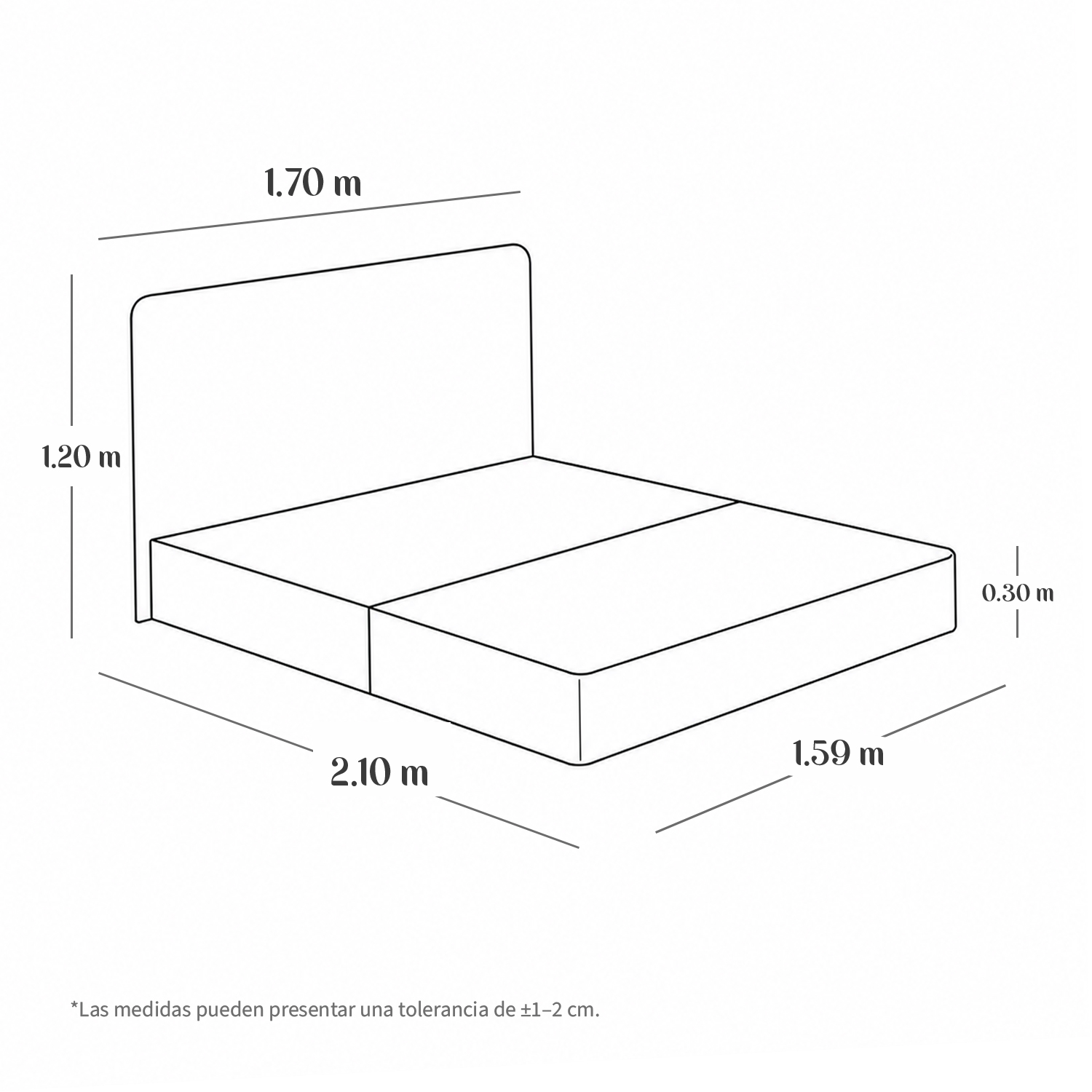CAMA TAPIZADA CALIFORNIA COZZY ROSA QUEEN - 7