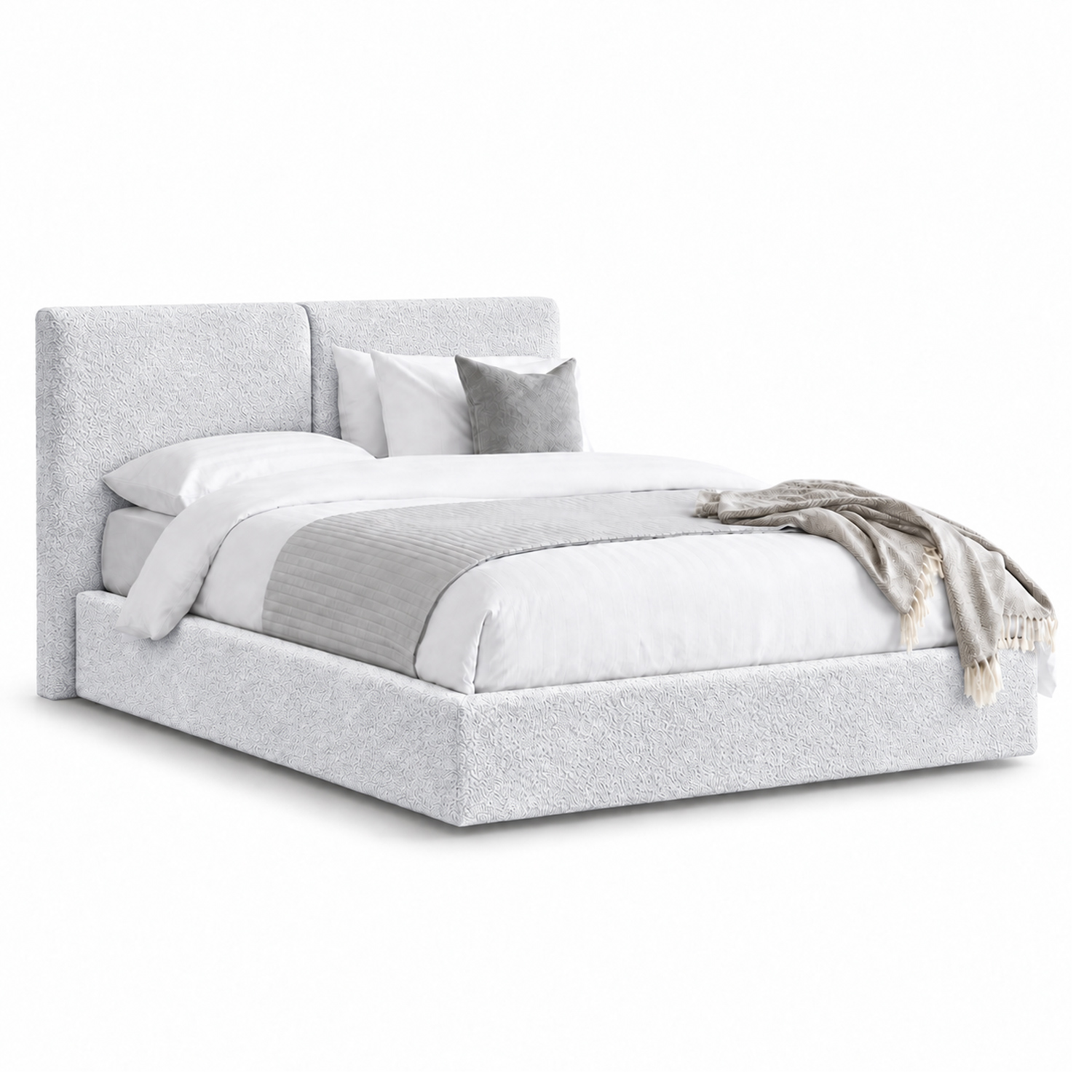CAMA TAPIZADA CALIFORNIA COZZY PLATA 1.5 PLZ - 2