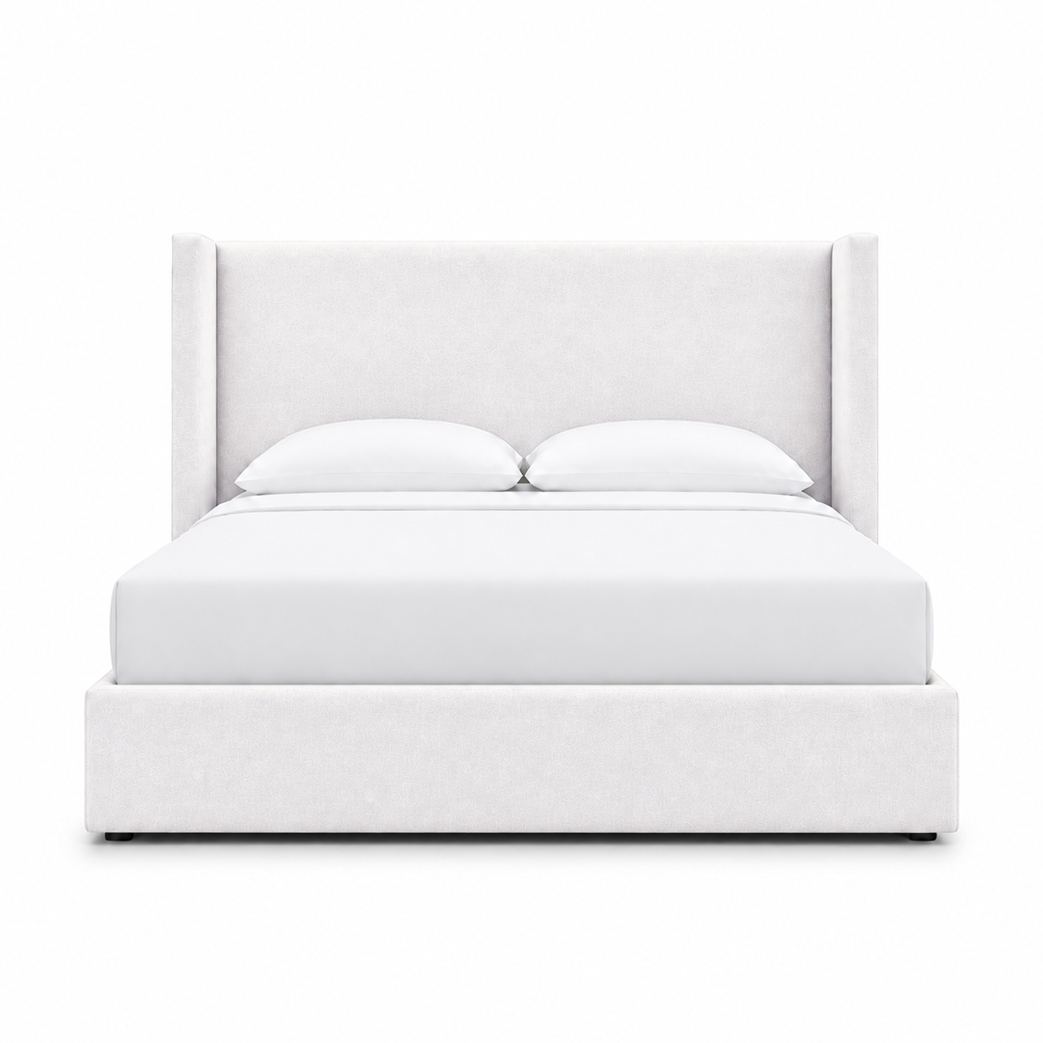 CAMA TAPIZADA LISA NAIA CRUDO 1.5 PLZ - 1