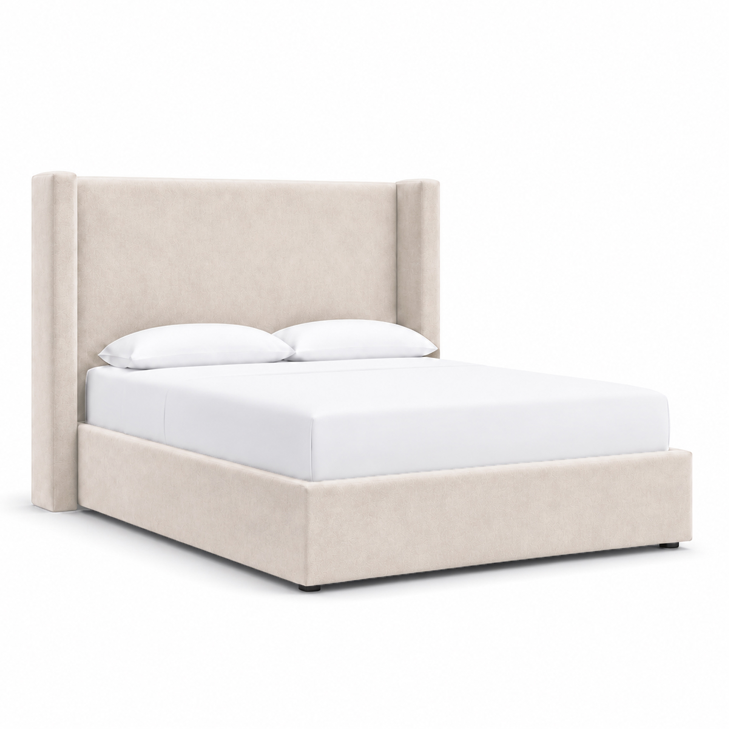 CAMA TAPIZADA LISA NAIA BEIGE 1.5 PLZ - 2