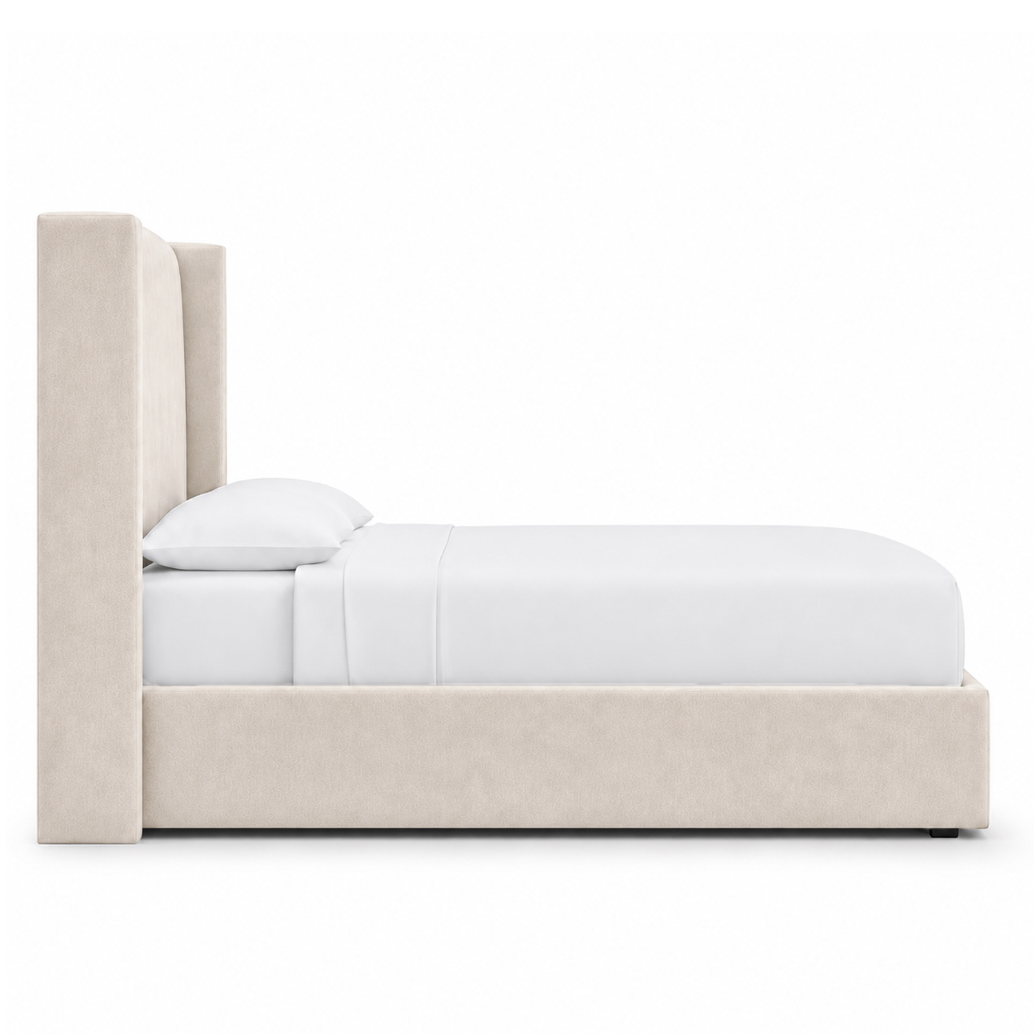 CAMA TAPIZADA LISA NAIA BEIGE 1.5 PLZ - 3