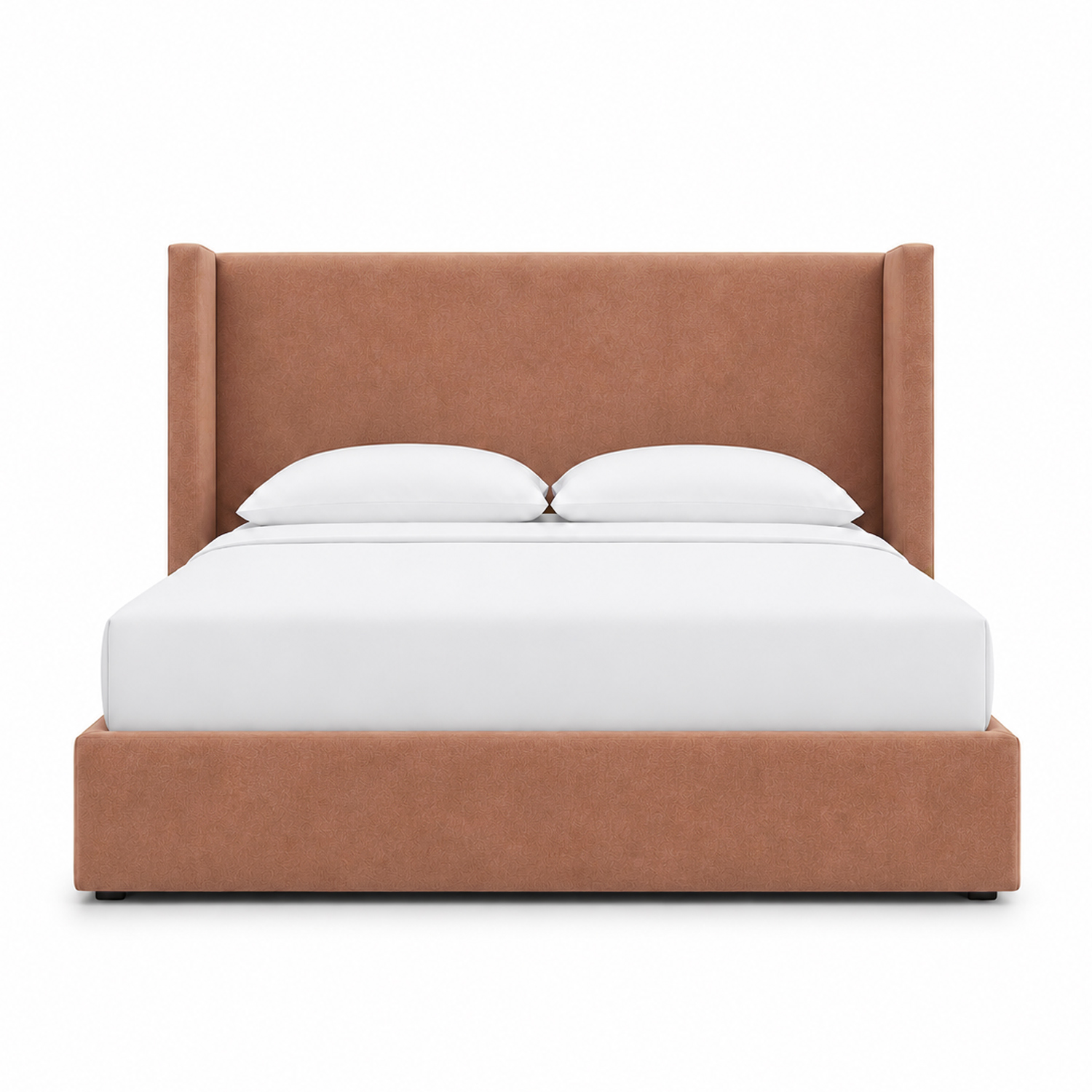 CAMA TAPIZADA LISA NAIA DURAZNO 1.5 PLZ - 1