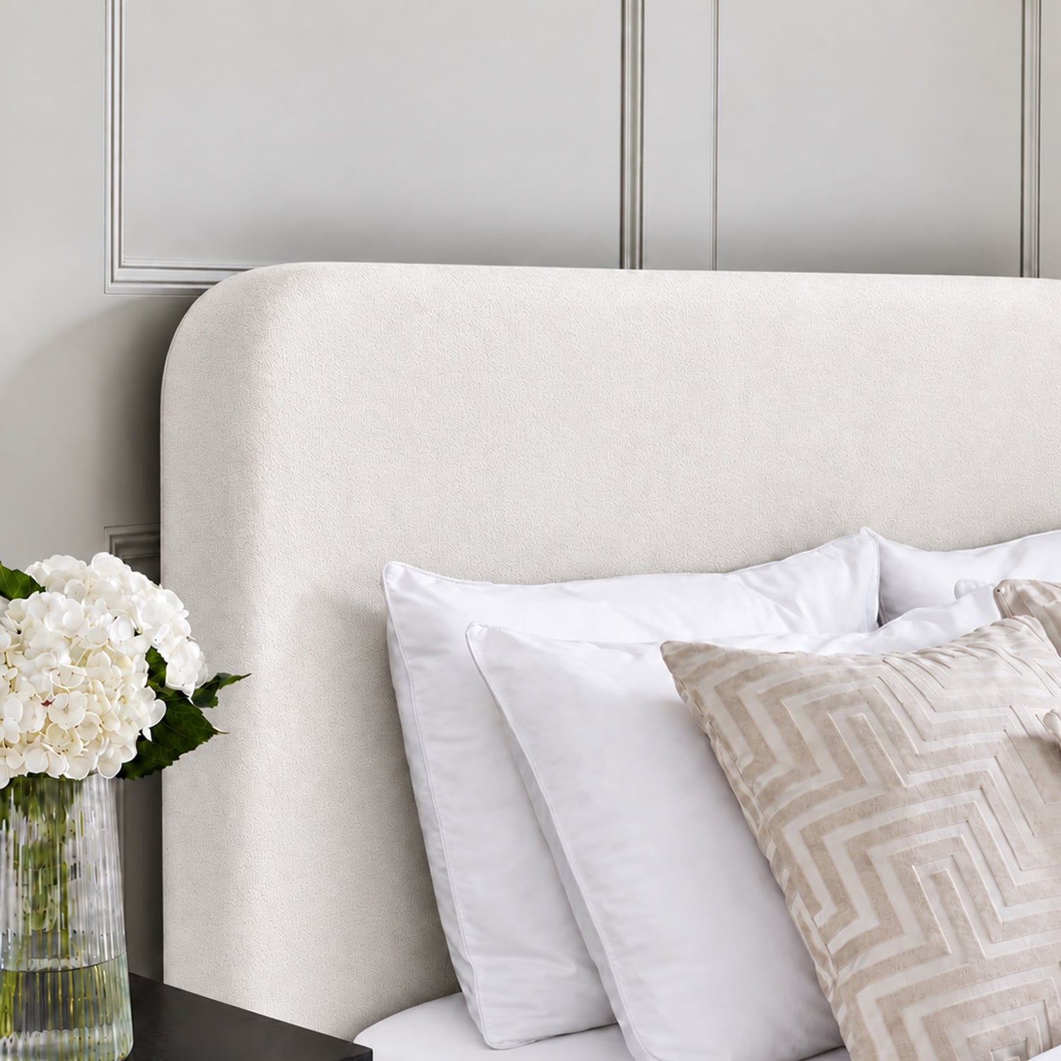 CAMA TAPIZADA LISA GALA CURVO CRUDO 1.5 PLZ - 3