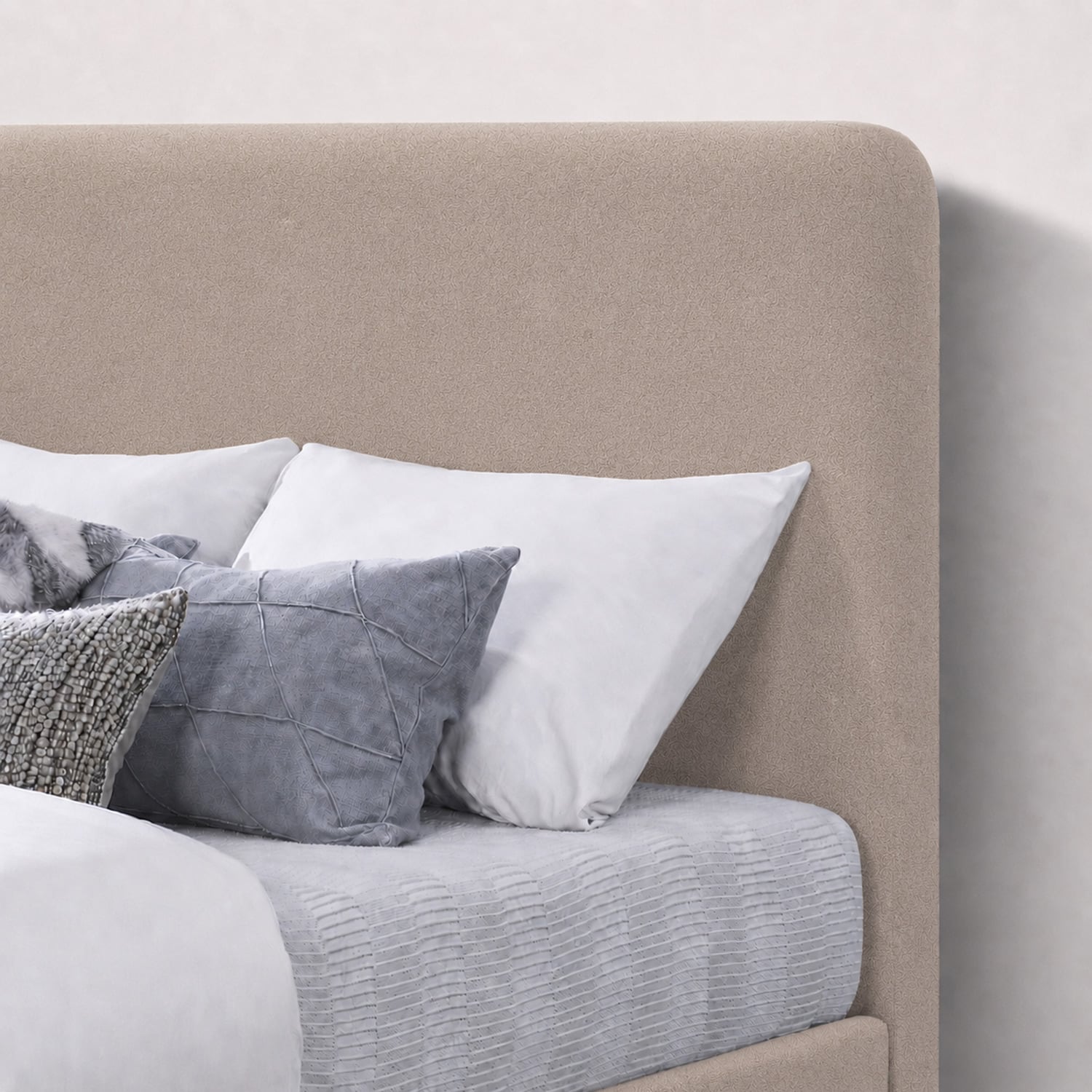 CAMA LEMUEBLE TAPIZADA LISA CURVO TRIGO 1.5 PLZ - 4