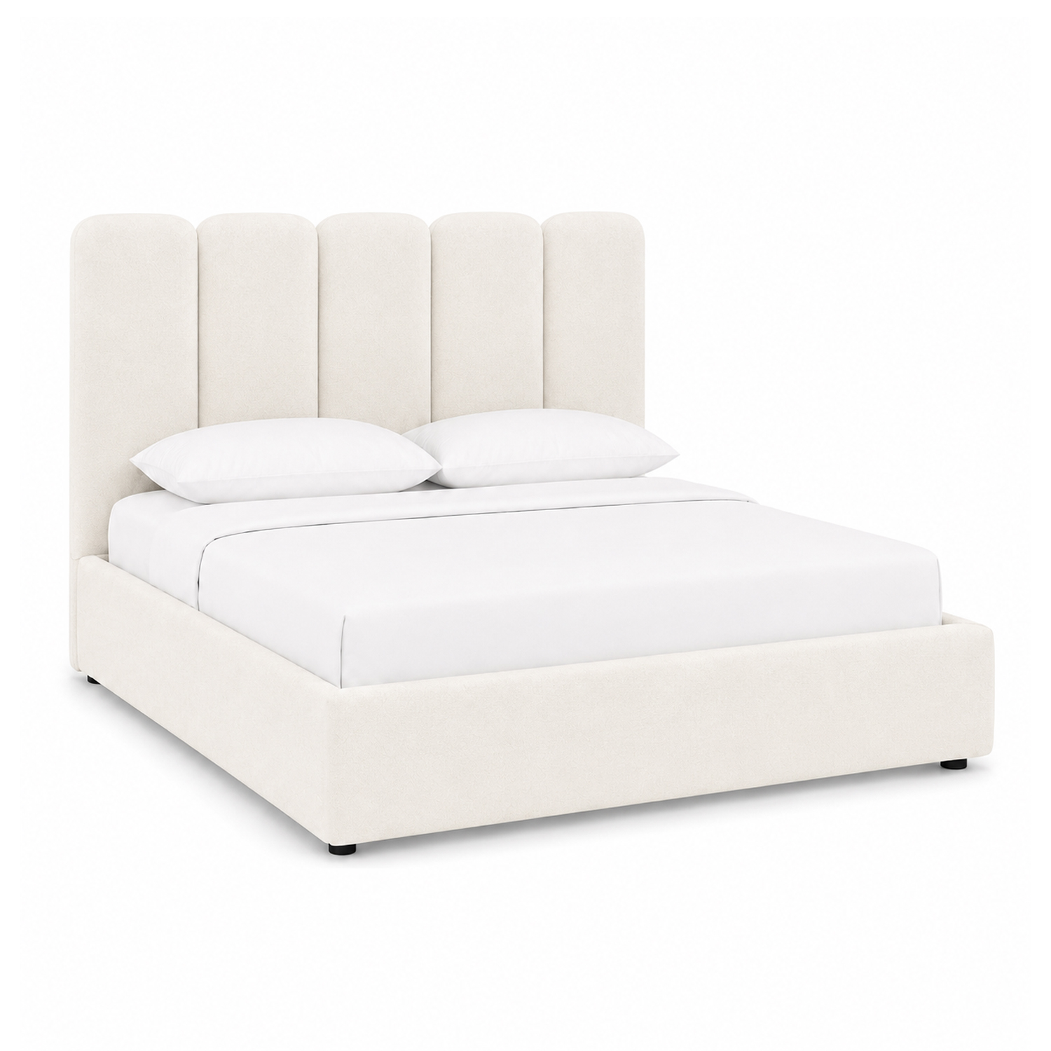 CAMA TAPIZADA LISTÓN SIENNA CRUDO 1.5 PLZ - 2