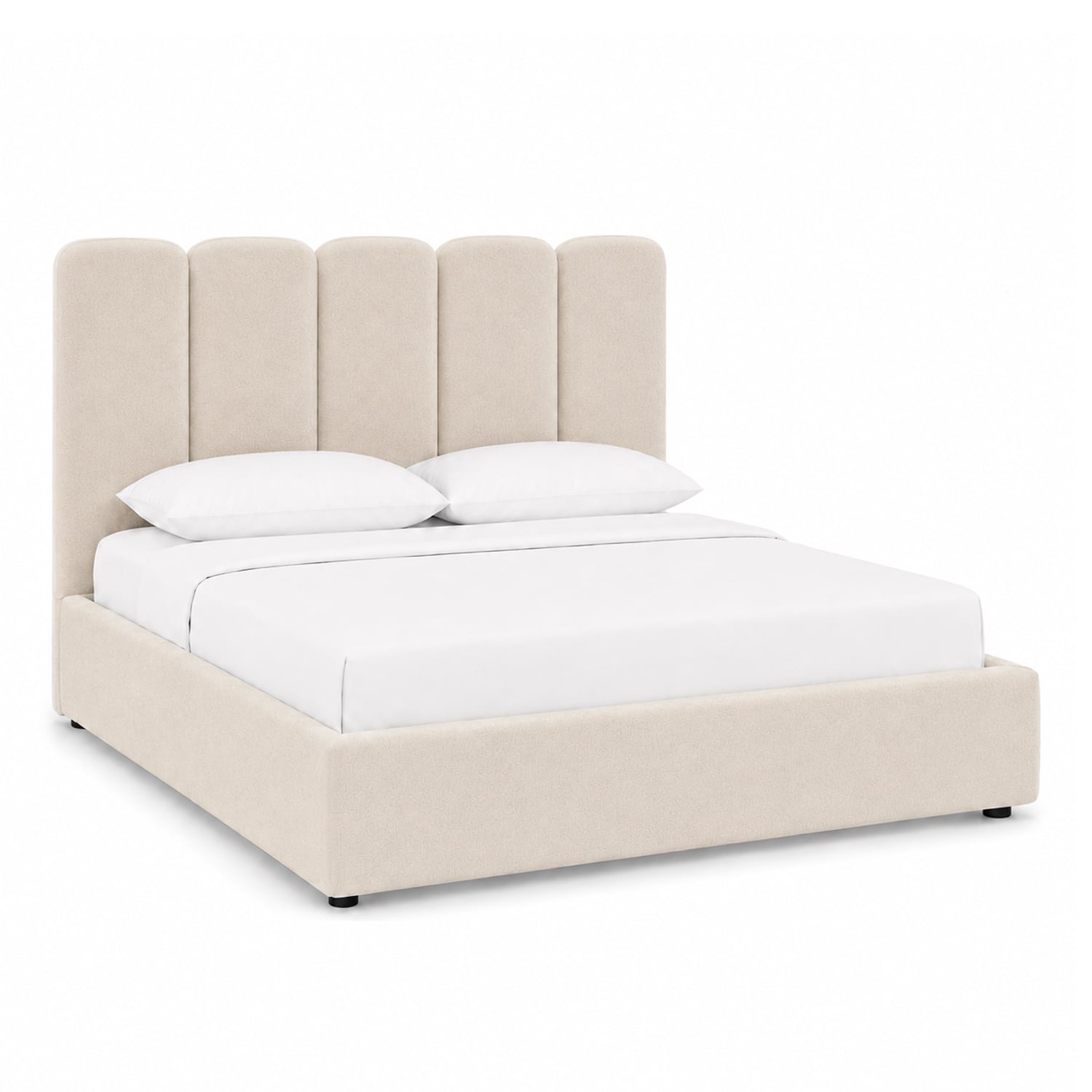 CAMA TAPIZADA LISTÓN SIENNA BEIGE 1.5 PLZ - 2