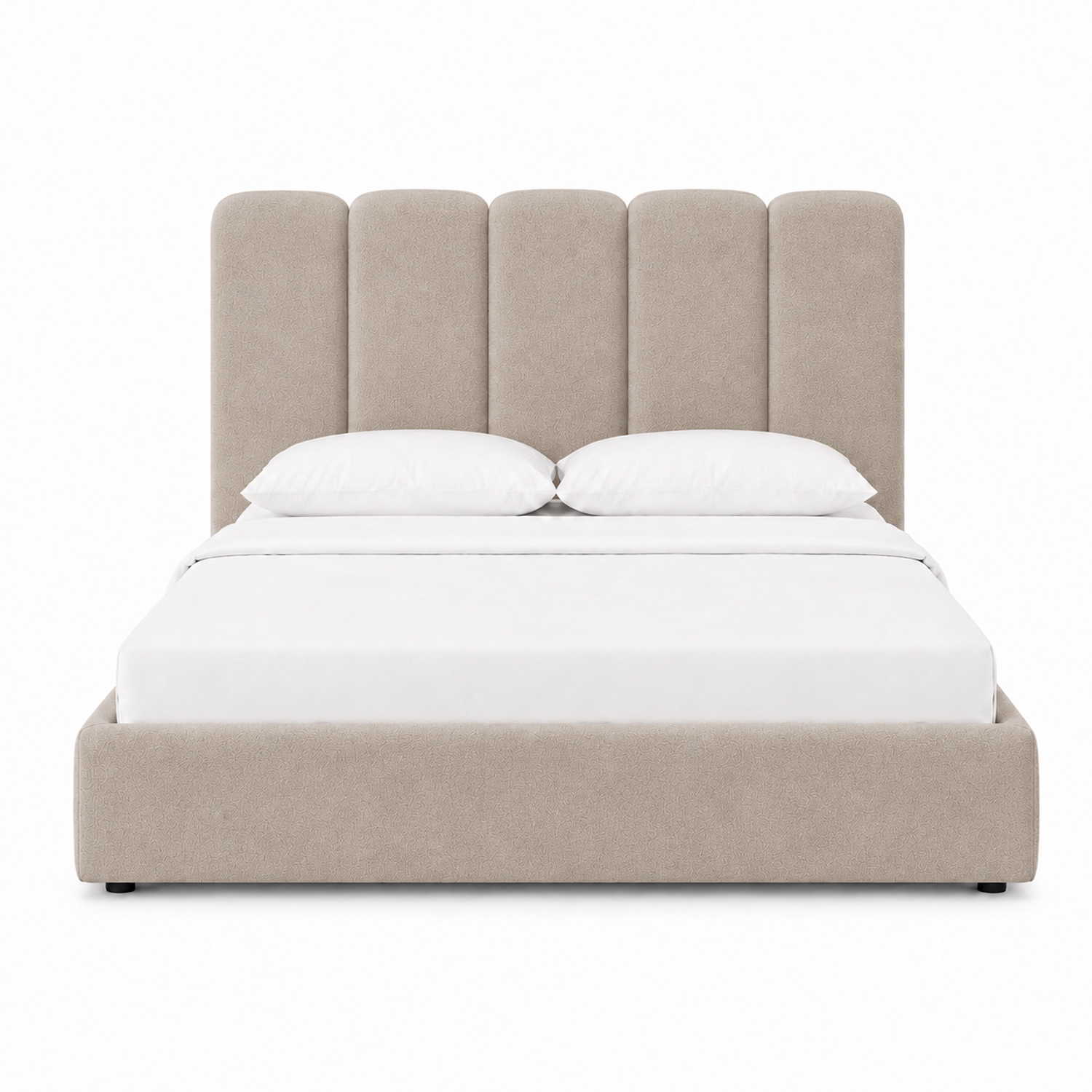 CAMA TAPIZADA LISTÓN SIENNA TRIGO 1.5 PLZ - 1