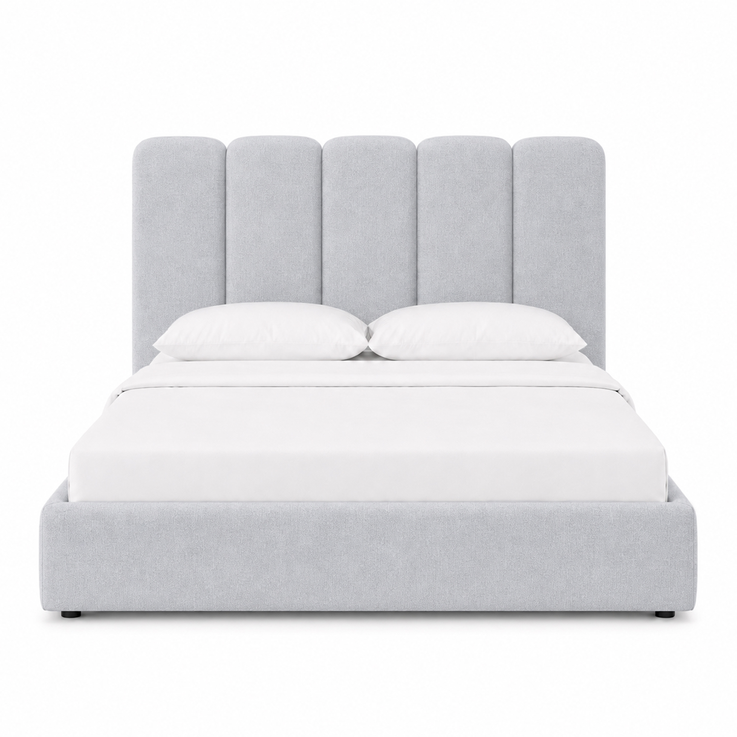 CAMA TAPIZADA LISTÓN SIENNA PLATA 1.5 PLZ - 1