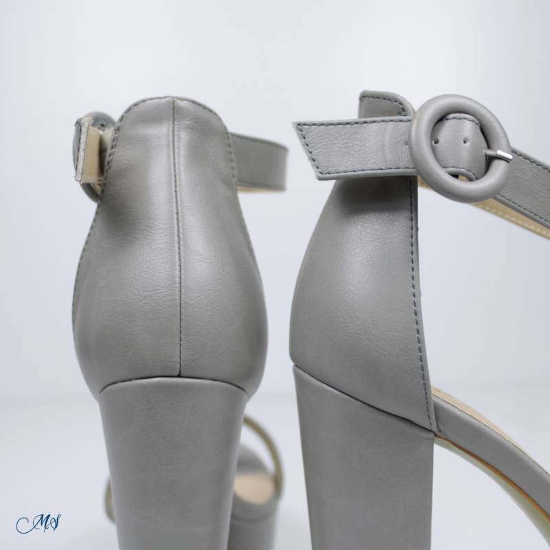 SANDALIAS MUJER MARGLO SHOES GRIS ALTAS M14 - 3