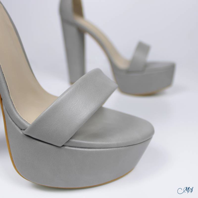 SANDALIAS MUJER MARGLO SHOES GRIS ALTAS M14 - 5