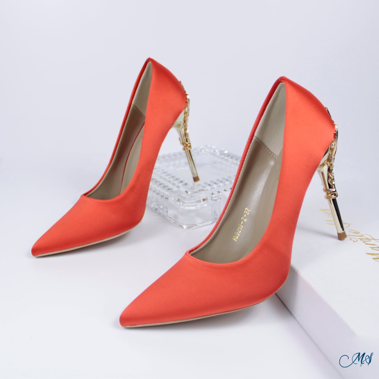 ZAPATOS DE VESTIR MUJER MARGLO SHOES NARANJA STILETTO ADO M11 - 5