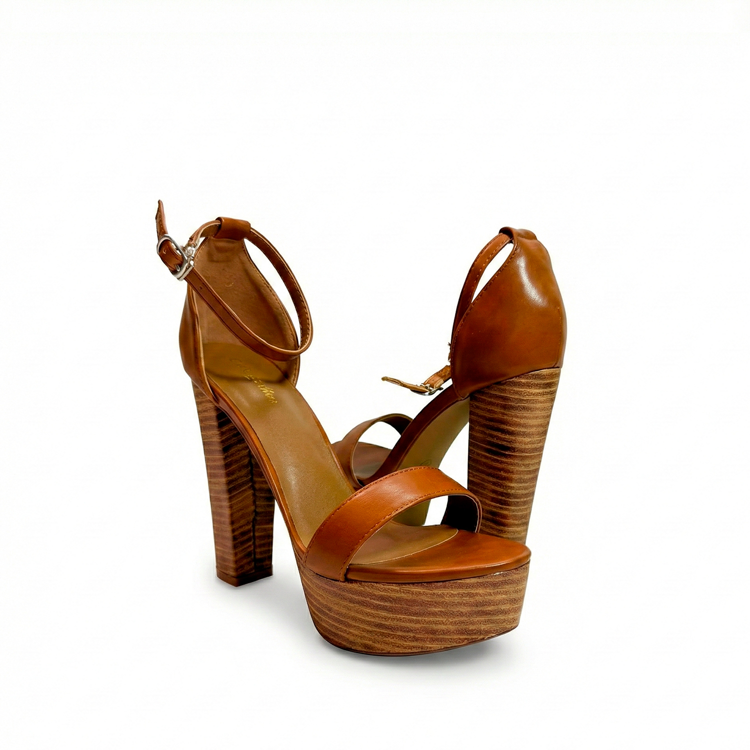 SANDALIAS ALTAS MUJER MARRÓN M56 - 1